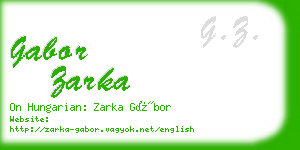 gabor zarka business card